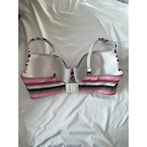 Victorias Secret Body by Victoria Lined Demi Bra Pink Multi Striped size 34DD - Picture 3 of 4